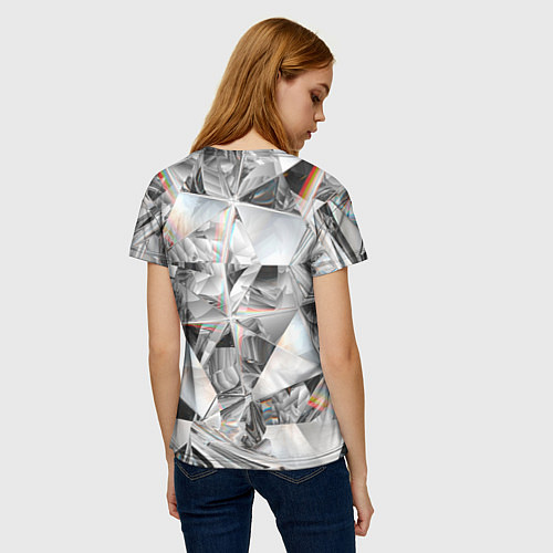 Женская футболка Зеркальный калейдоскоп / 3D-принт – фото 4