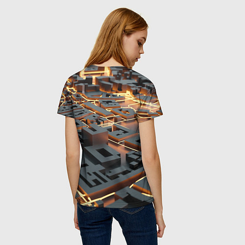 Женская футболка 3D абстрактная схема / 3D-принт – фото 4