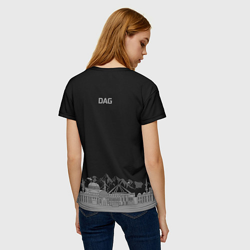 Женская футболка Дагестан Махачкала / 3D-принт – фото 4