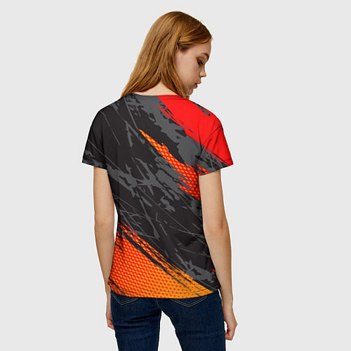 Женская футболка Форма для мотокросса FOX / 3D-принт – фото 4