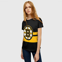 Футболка женская BOSTON BRUINS NHL, цвет: 3D-принт — фото 2