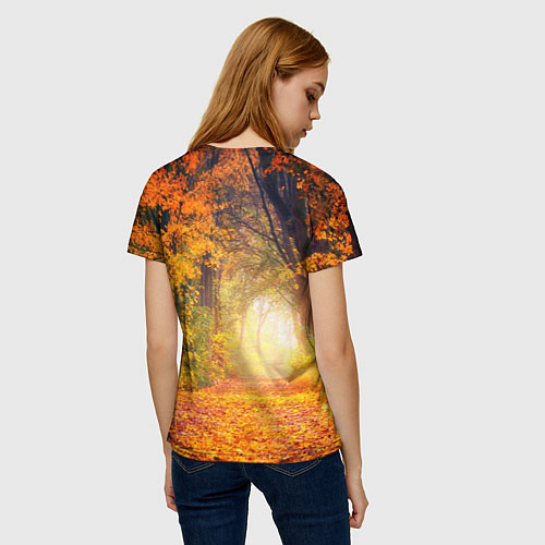 Женская футболка Что такое осень - это небо / 3D-принт – фото 4