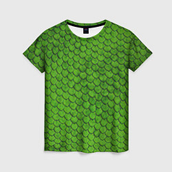 Женская футболка Зелёная чешуя