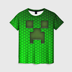 Женская футболка Крипер из игры Minecraft