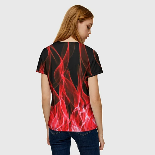 Женская футболка FIRE / 3D-принт – фото 4