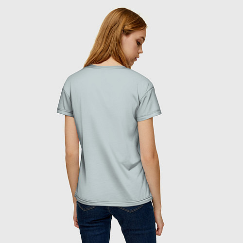 Женская футболка Радуга v5 - голубой / 3D-принт – фото 4