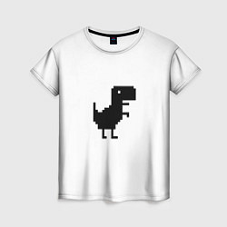 Женская футболка Google динозаврик
