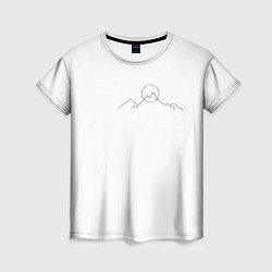 Женская футболка Минимализм силуэт горы