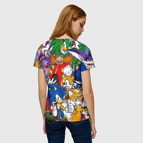 Женская футболка Sonic / 3D-принт – фото 4