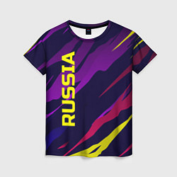 Футболка женская RUSSIA, цвет: 3D-принт