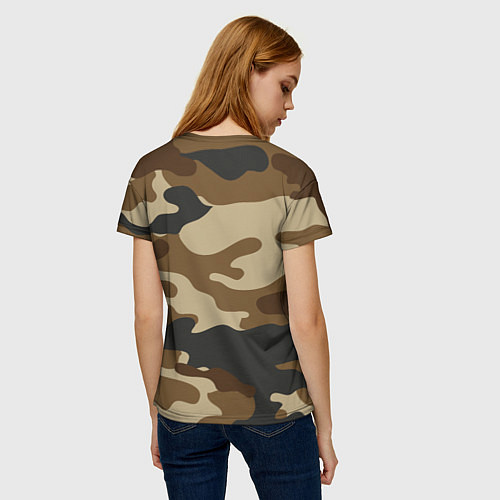 Женская футболка Camouflage / 3D-принт – фото 4