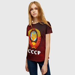Футболка женская СССР USSR, цвет: 3D-принт — фото 2