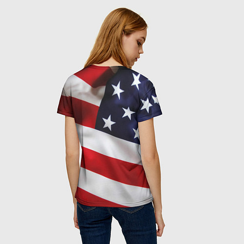 Женская футболка США USA / 3D-принт – фото 4