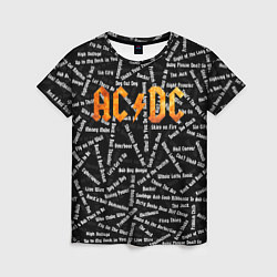 Женская футболка ACDC SONGS Z