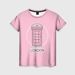 Футболка женская Телефонная будка, London, цвет: 3D-принт