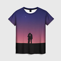 Женская футболка Любовь на закате