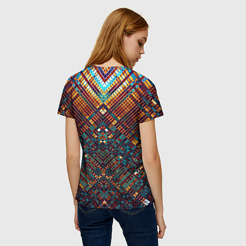 Женская футболка Абстрактная мозаика / 3D-принт – фото 4