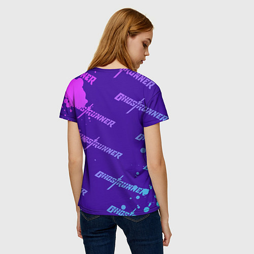 Женская футболка Ghostrunner узор / 3D-принт – фото 4