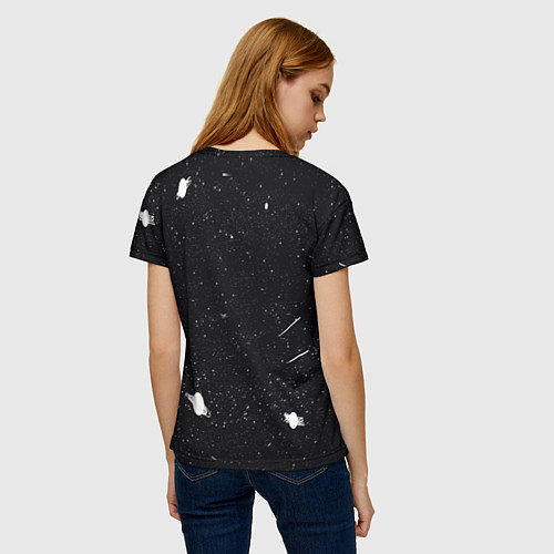 Женская футболка Девушка и космос / 3D-принт – фото 4