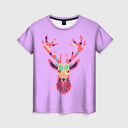 Футболка женская Олень, deer, цвет: 3D-принт