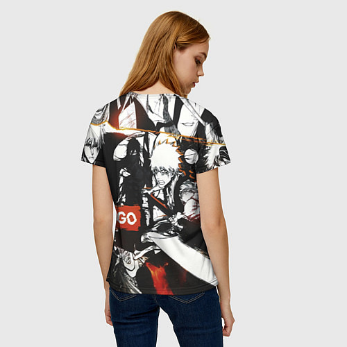 Женская футболка Bleach Блич Ичиго Курасаки / 3D-принт – фото 4