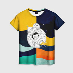 Женская футболка Космический кот