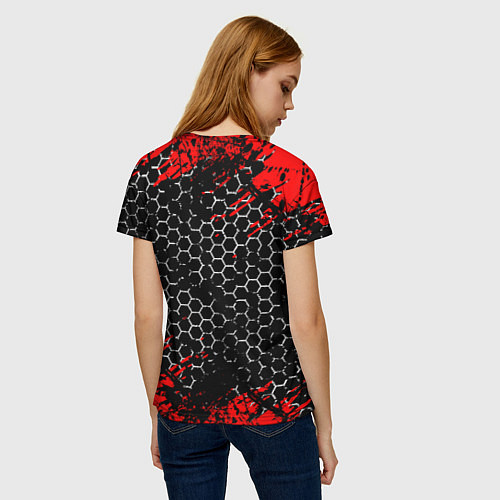 Женская футболка Among Us Impostor Gun Red / 3D-принт – фото 4