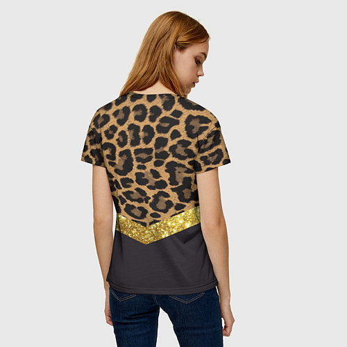 Женская футболка Леопардовый принт / 3D-принт – фото 4