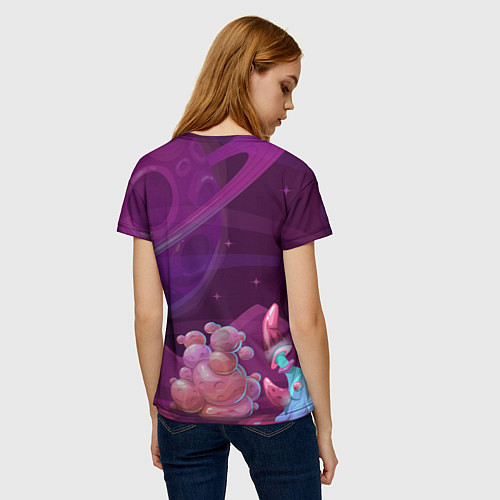 Женская футболка Among Us Космос / 3D-принт – фото 4