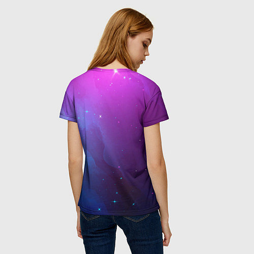Женская футболка AMONG US - BRAWL STARS SANDY / 3D-принт – фото 4