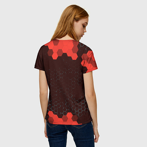 Женская футболка AMONG US - Подозрительный / 3D-принт – фото 4