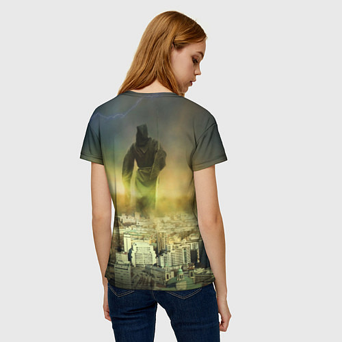 Женская футболка Metro logo / 3D-принт – фото 4