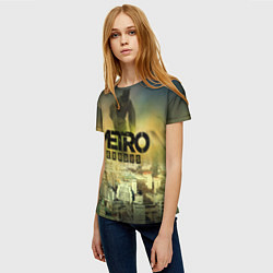 Футболка женская Metro logo, цвет: 3D-принт — фото 2