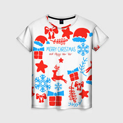 Женская футболка Merry Christmas and HNY