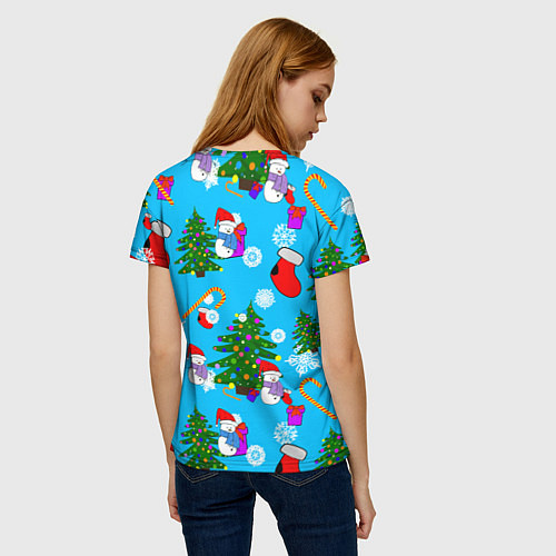 Женская футболка Новый год / 3D-принт – фото 4