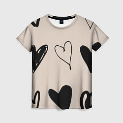 Женская футболка Сердечный паттерн