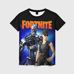 Женская футболка Fortnite терминатор