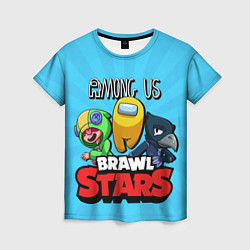 Женская футболка Among Us and Brawl Stars