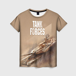 Футболка женская Tank Forces, цвет: 3D-принт