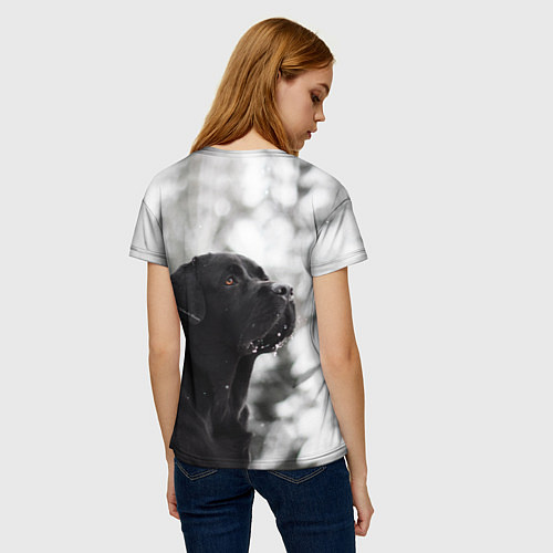 Женская футболка Лабрадор Марк / 3D-принт – фото 4