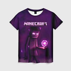 Женская футболка Minecraft Слендермен