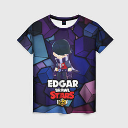 Футболка женская BRAWL STARS EDGAR, цвет: 3D-принт