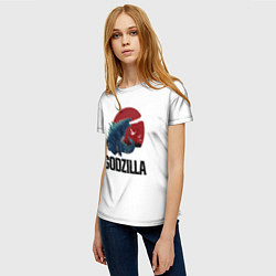 Футболка женская Годзилла, цвет: 3D-принт — фото 2