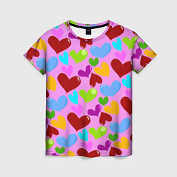 Женская футболка Сердца
