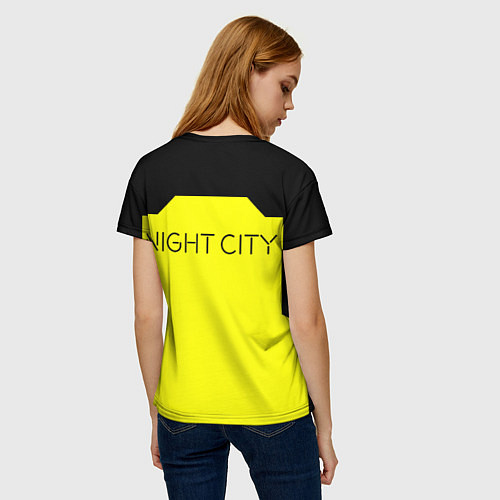 Женская футболка Cyberpunk 2077 nightcity / 3D-принт – фото 4