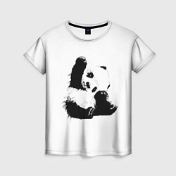 Женская футболка Панда минимализм