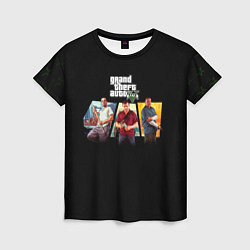 Женская футболка Grand Theft Auto V персонажи
