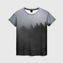 Женская футболка Лес в дыму