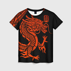 Женская футболка RED CHINA DRAGON