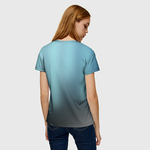 Женская футболка Водяные свечения / 3D-принт – фото 4